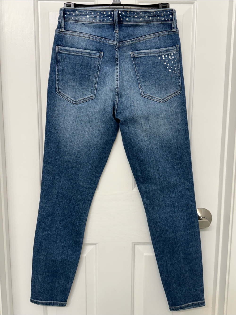 Guess Blue Skinny Jeans with Studded Waist - Picture 4 of 10